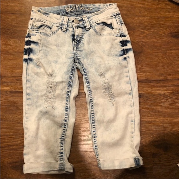 Wallflower Pants - Stretch denim Capri shorts